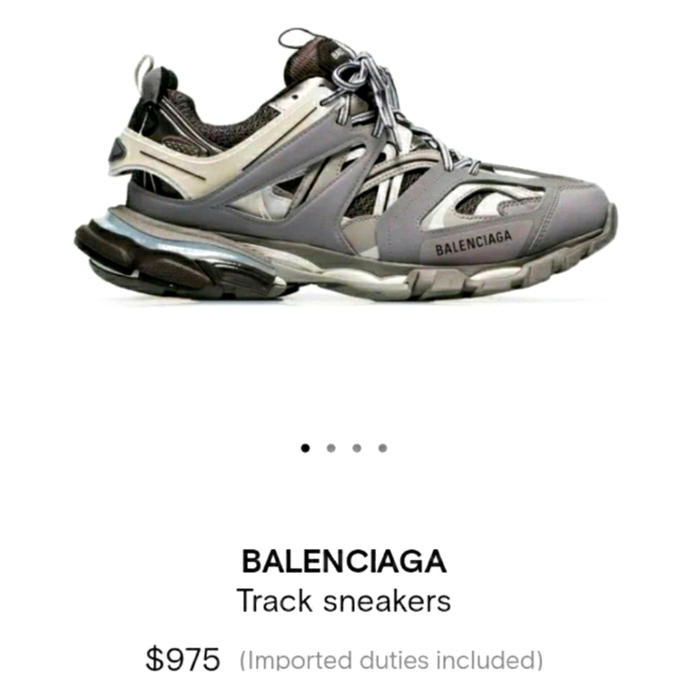 Balenciaga Track Sneakers in Gray and Black